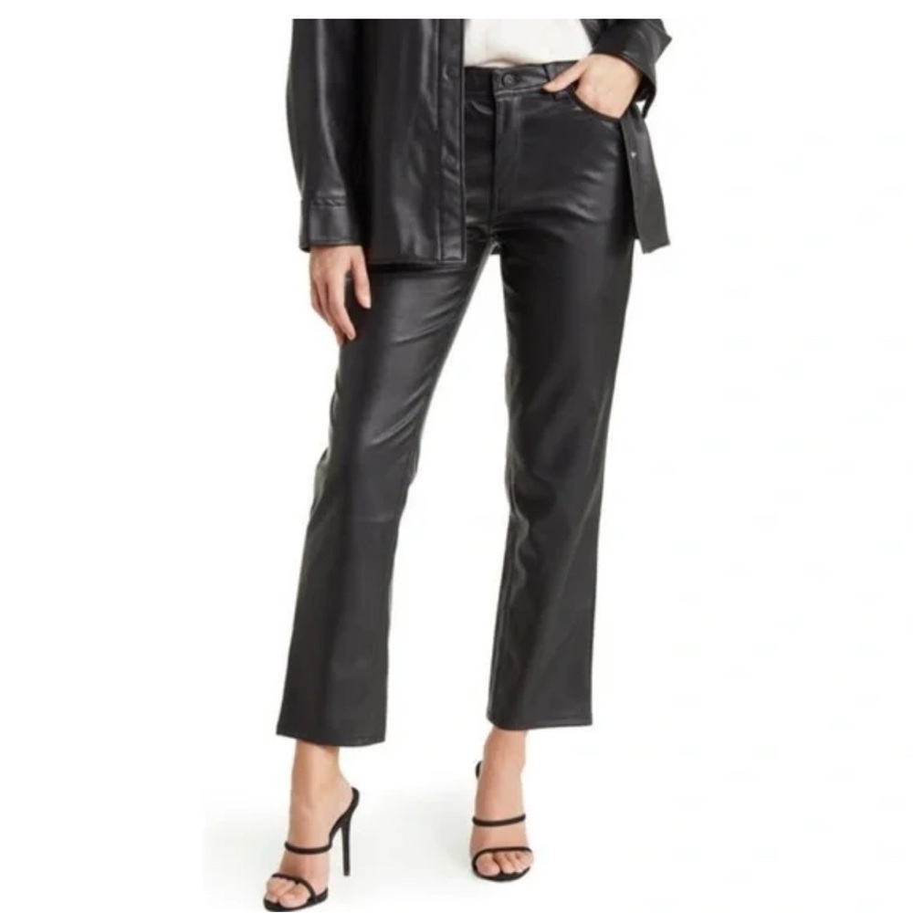 NWT Kensie black vegan Faux Leather Pants